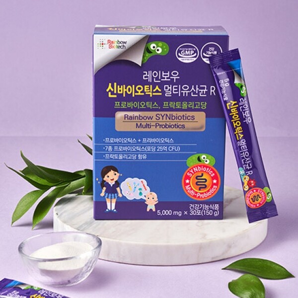 강원더몰,(봄빛장터) 레인보우 신바이오틱스 멀티유산균  5g,90포/3Set(장청소 장건강 변비탈출  새콤달콤 맛있는 온가족 생생유산균 김치유산균 마이크로바이옴유산균  발효유산균 장용성 마이크로코팅 유산균 효소생산청국나토균 프리바이오틱스 유산균사균체)