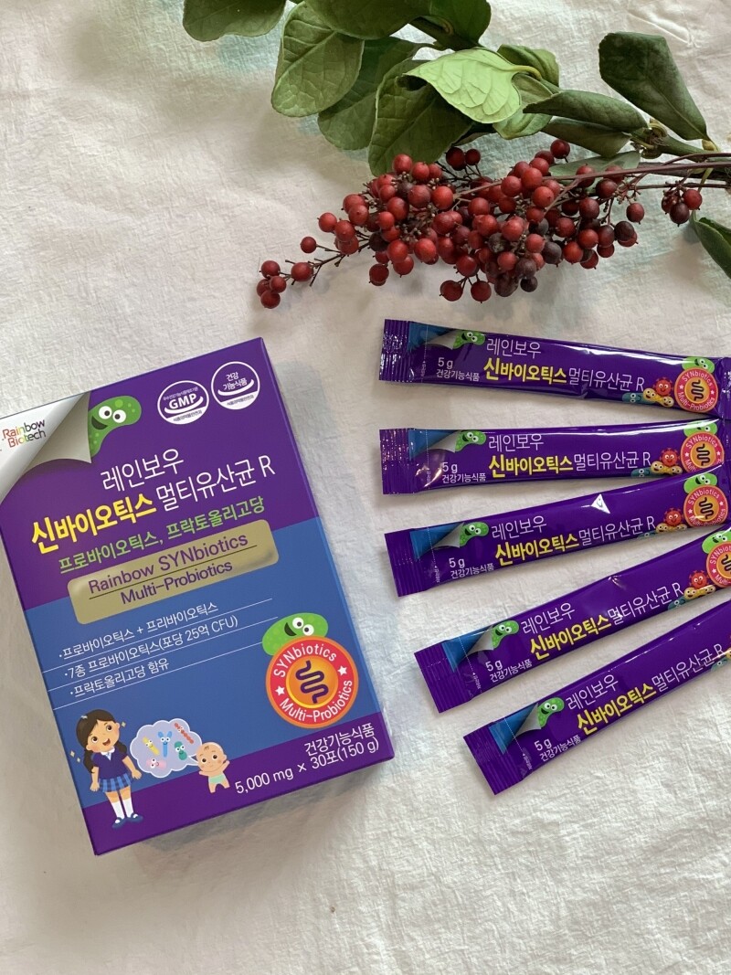 레인보우 신바이오틱스 멀티유산균,[금빛장터 행사기간만 해당 ]레인보우 토탈신바이오틱스 멀티유산균  5g,60포/2Set(장청소 장건강 변비탈출  새콤달콤 맛있는 온가족 생생유산균 김치유산균 마이크로바이옴유산균  발효유산균 장용성 마이크로코팅 유산균 효소생산청국나토균 프리바이오틱스 유산균사균체)